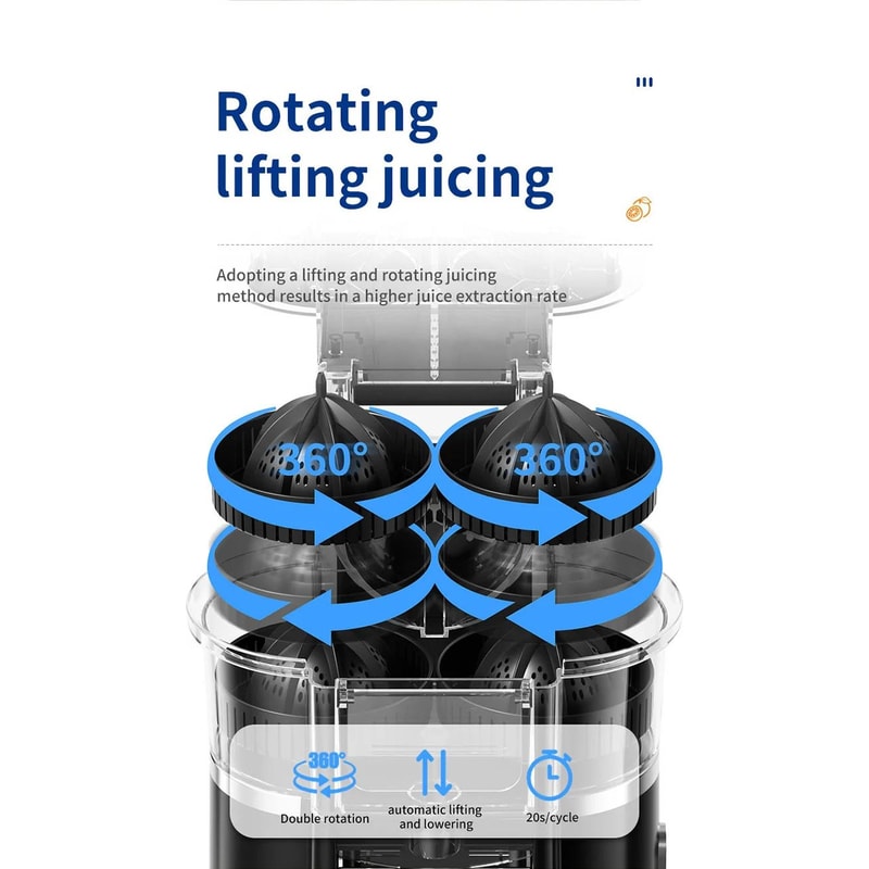 Dual Head Electric Citrus Juicer With Cleaning Brush 9