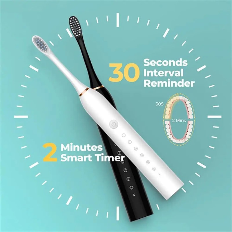 Sonic Electric Toothbrush With 6 Modes USB Rechargeable 5