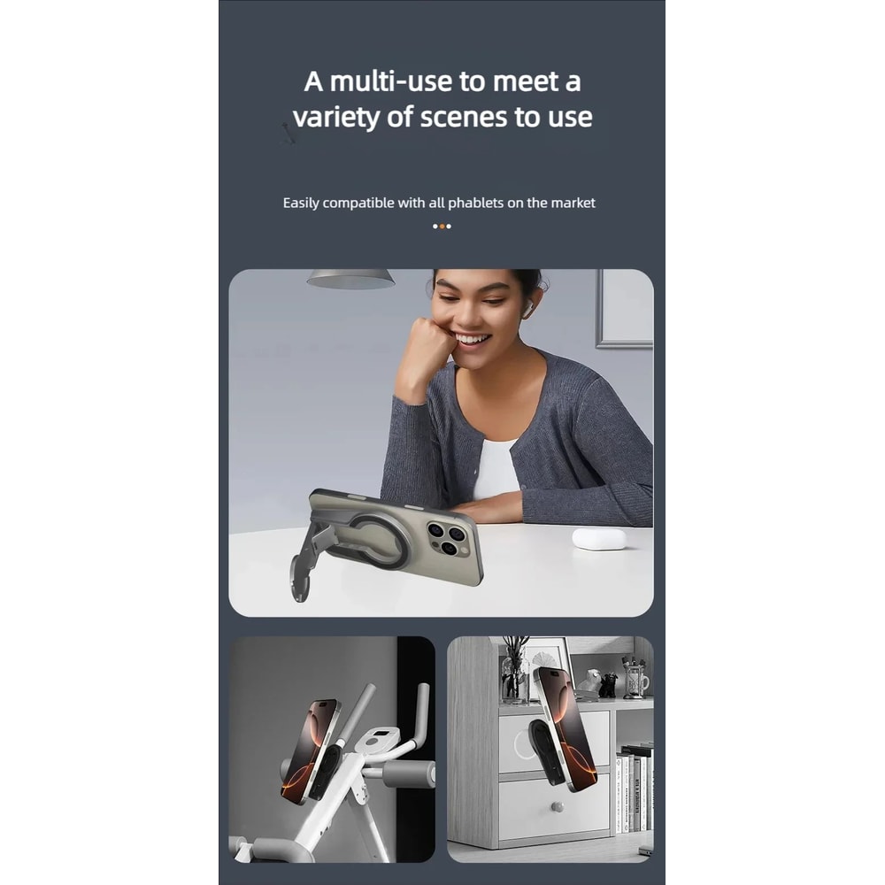 MagSafe Magnetic Phone Grip Stand Foldable Dual Holder 12