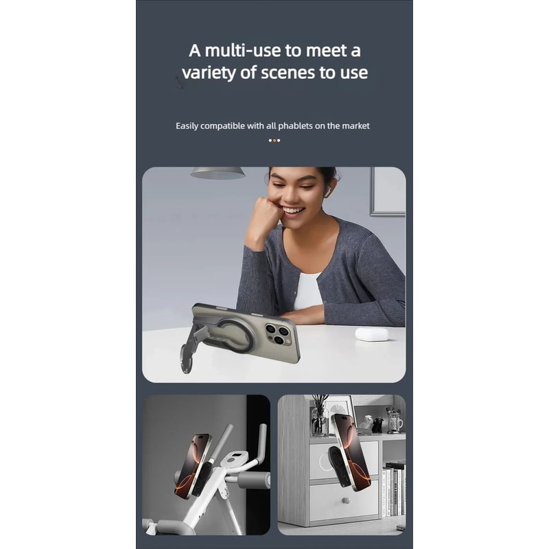 MagSafe Magnetic Phone Grip Stand Foldable Dual Holder 12