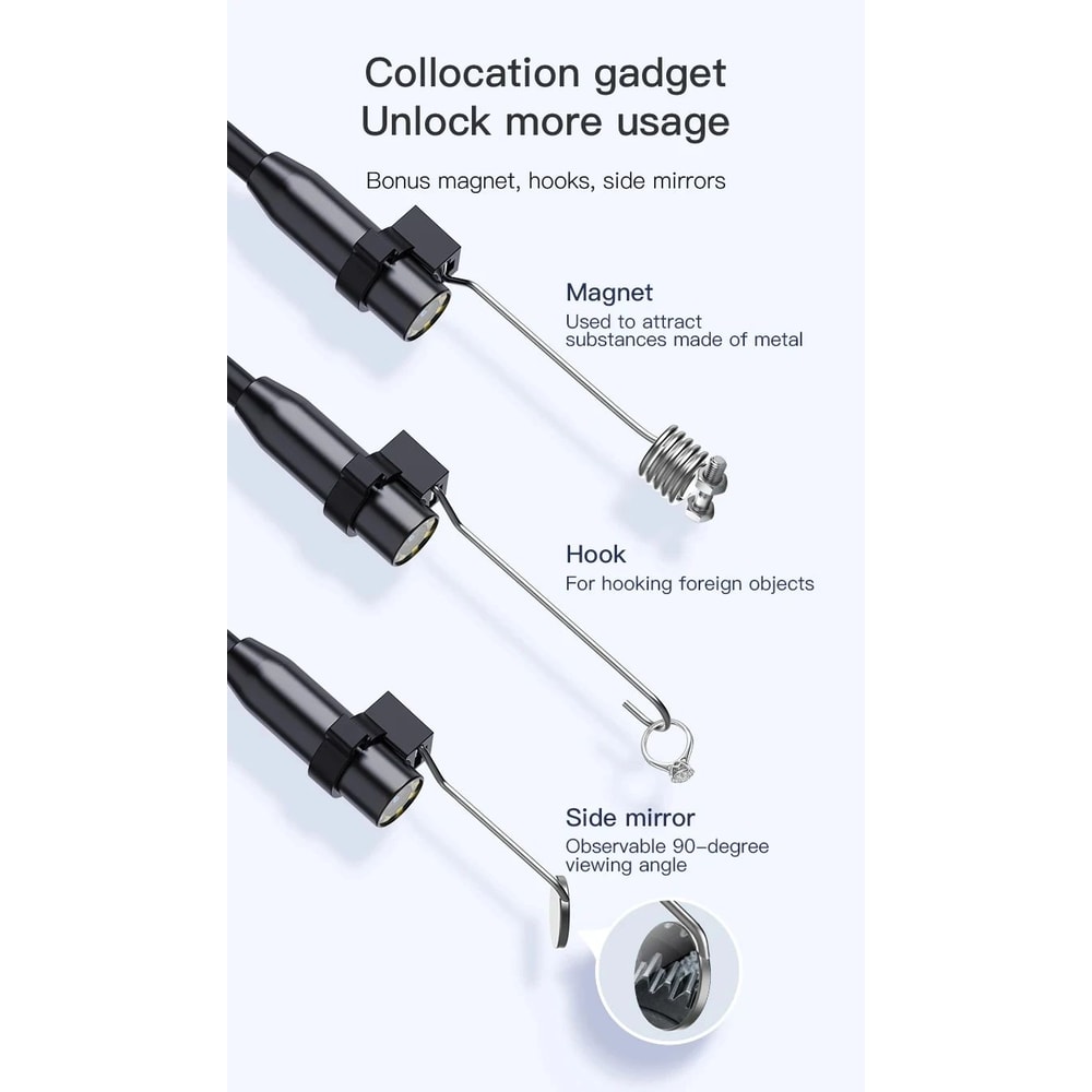 Industrial Endoscope Camera 43 Inch HD 1080P Dual Lens Borescope 14