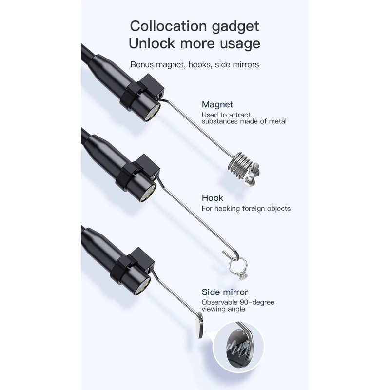 Industrial Endoscope Camera 43 Inch HD 1080P Dual Lens Borescope 14