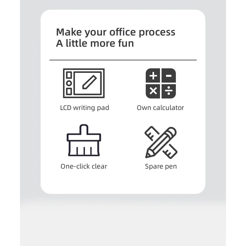 Calculator Writing Tablet With Stylus Foldable Design 7