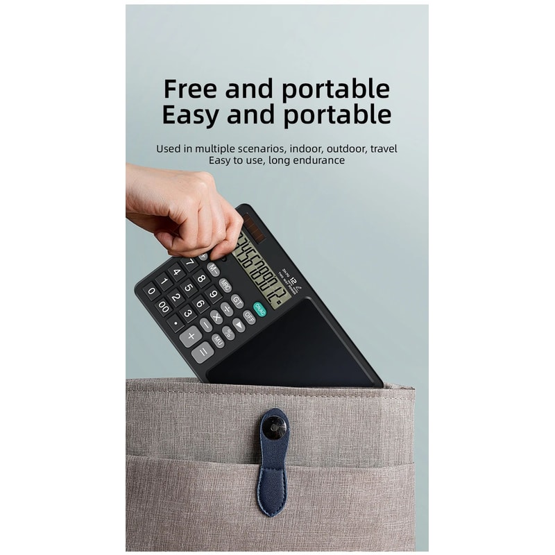 Calculator Writing Tablet With Stylus Foldable Design 16