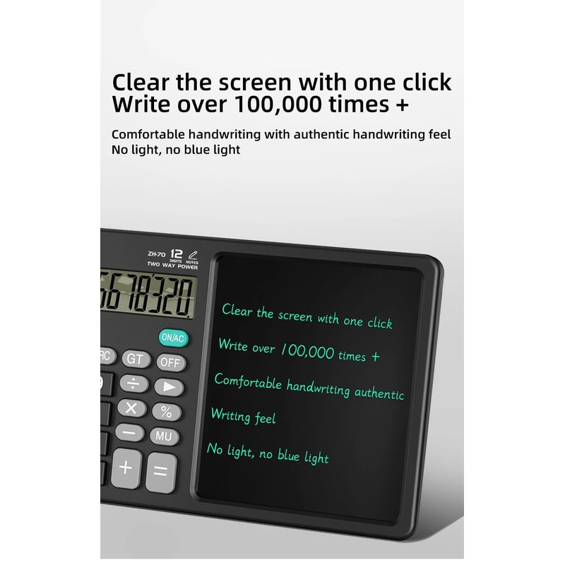 Calculator Writing Tablet With Stylus Foldable Design 11