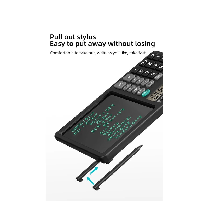 Calculator Writing Tablet With Stylus Foldable Design 14