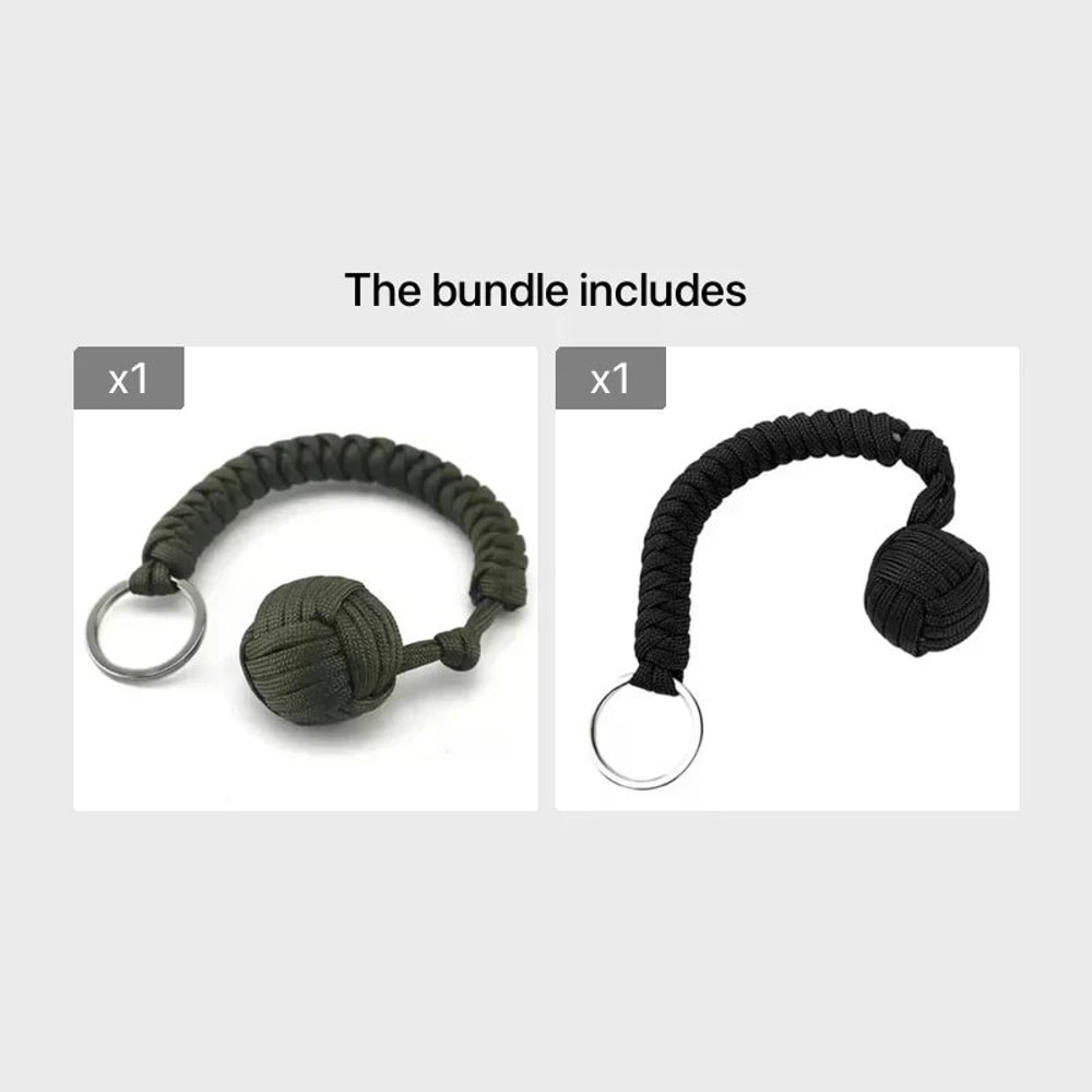 Paracord Monkey Fist Keychain Outdoor Survival Tool 18