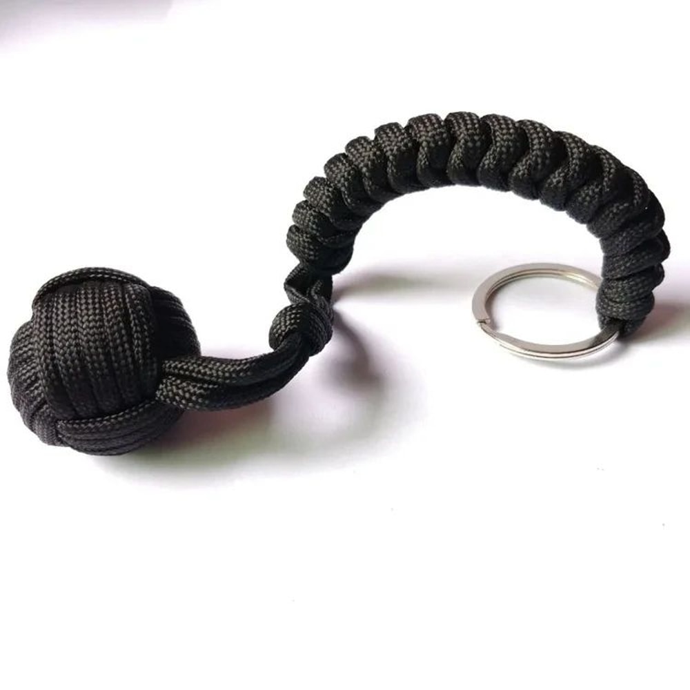Monkey Fist Steel Ball Self Defense Keychain 6