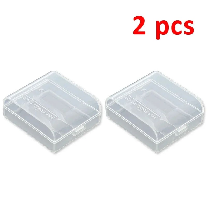 Transparent 2 Slot Battery Storage Case Box 8