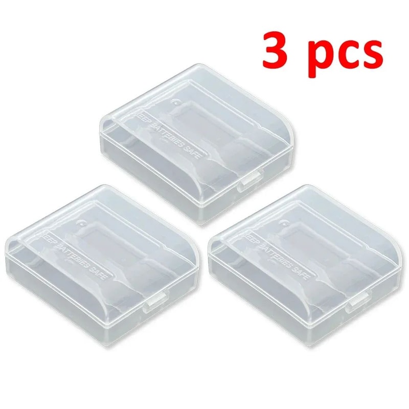 Transparent 2 Slot Battery Storage Case Box 9