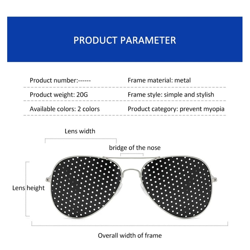 Pinhole Vision Correction Anti Fatigue Glasses 9