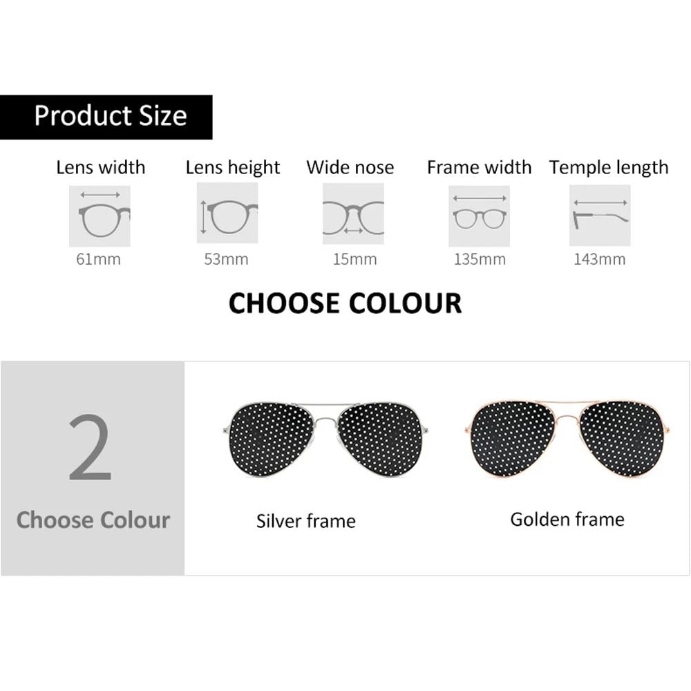Pinhole Vision Correction Anti Fatigue Glasses 10