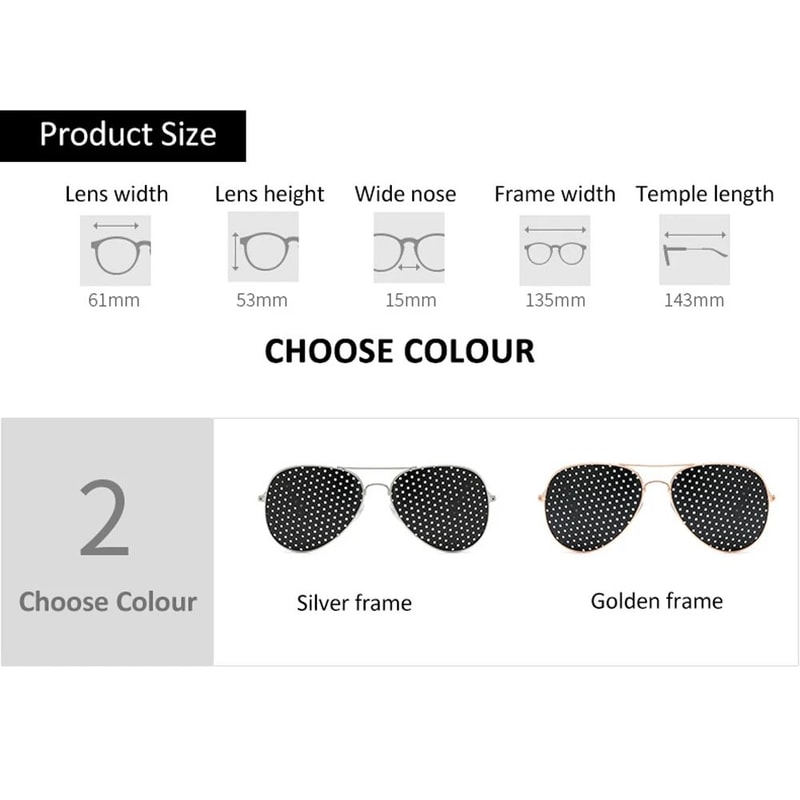 Pinhole Vision Correction Anti Fatigue Glasses 10