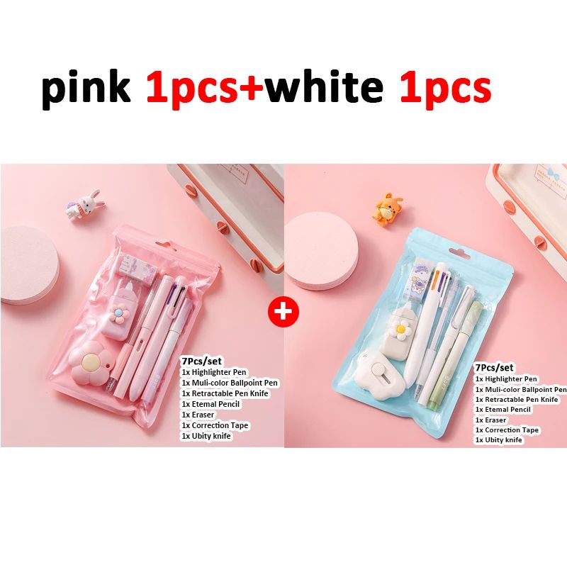 7 In 1 Cute Stationery Set For School And Gifts 19