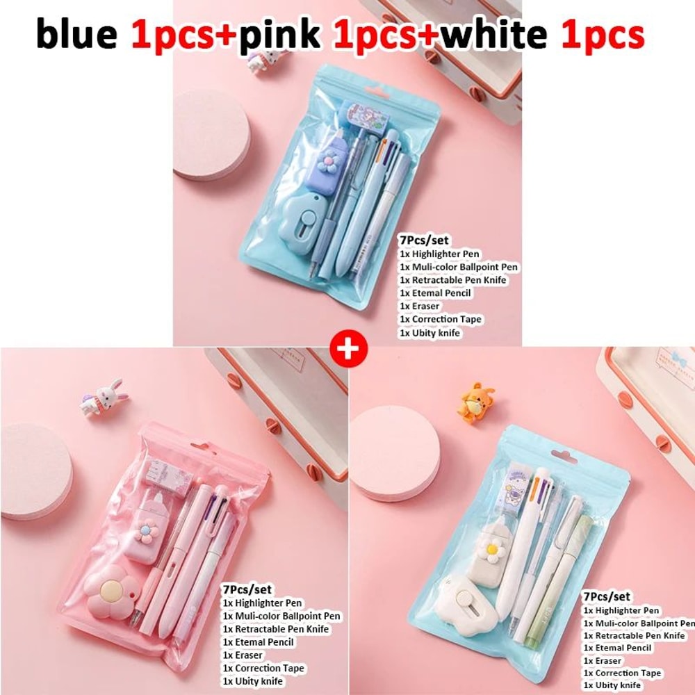 7 In 1 Cute Stationery Set For School And Gifts 26