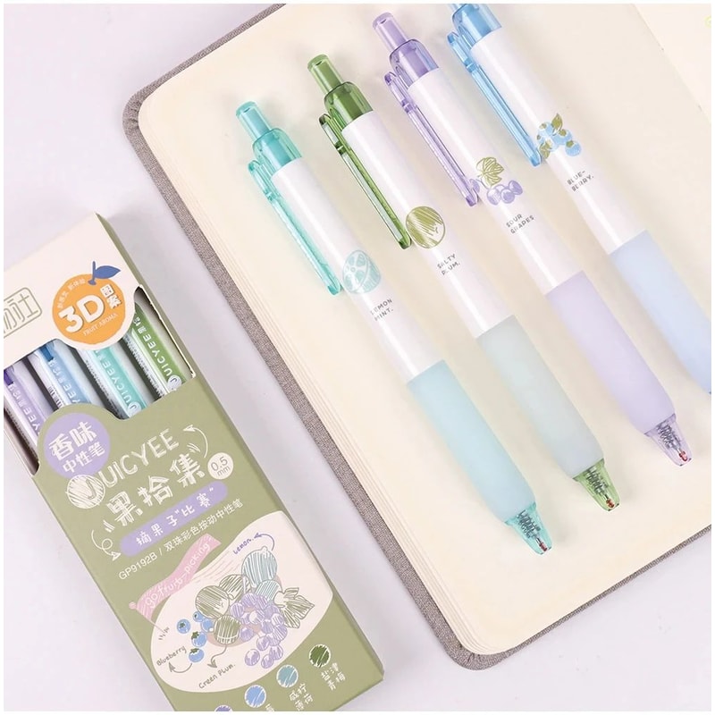 Fruit Scented 3D Gel Pens 05mm Smooth Writing Set 8