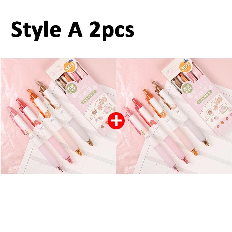 Fruit Scented 3D Gel Pens 05mm Smooth Writing Set 9