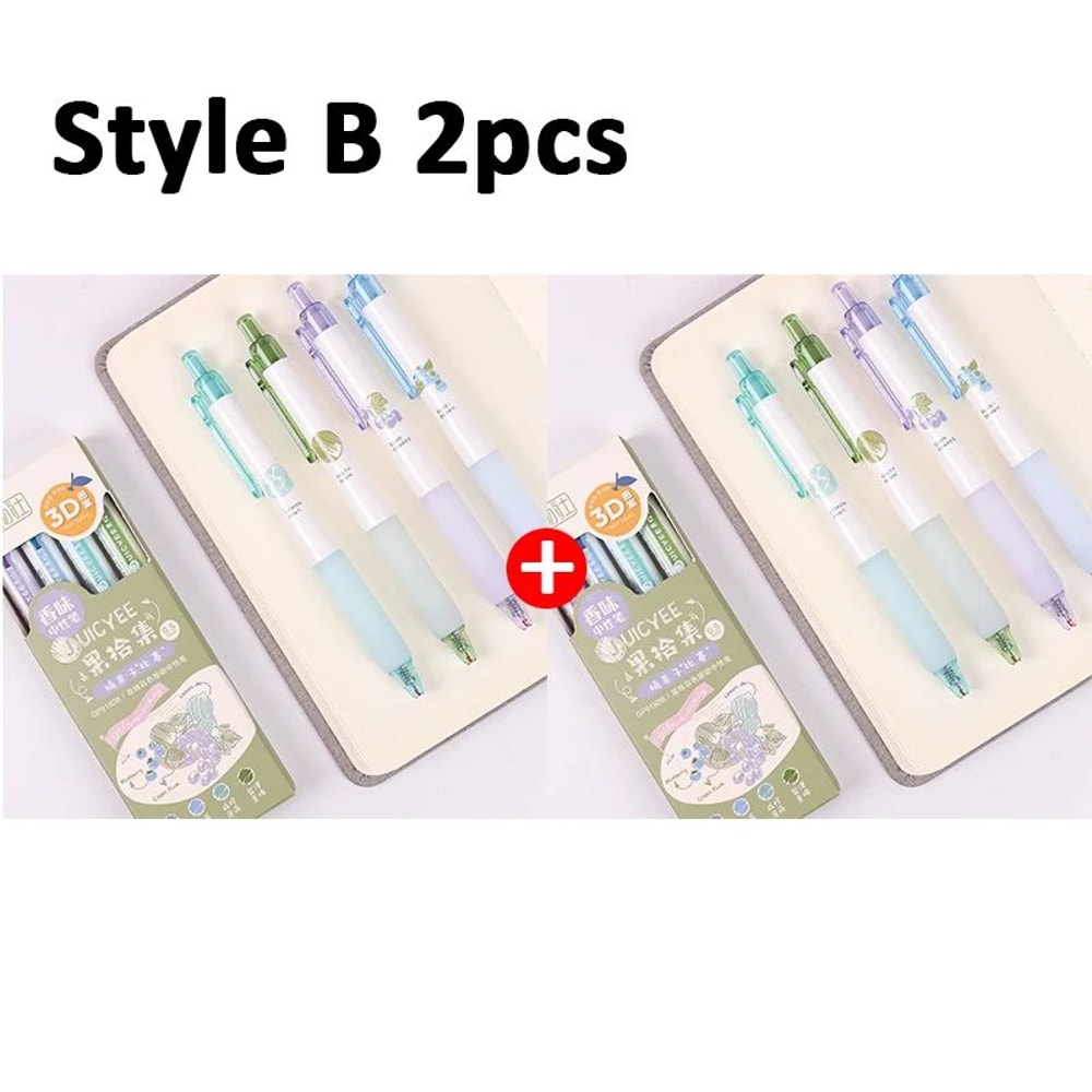 Fruit Scented 3D Gel Pens 05mm Smooth Writing Set 10