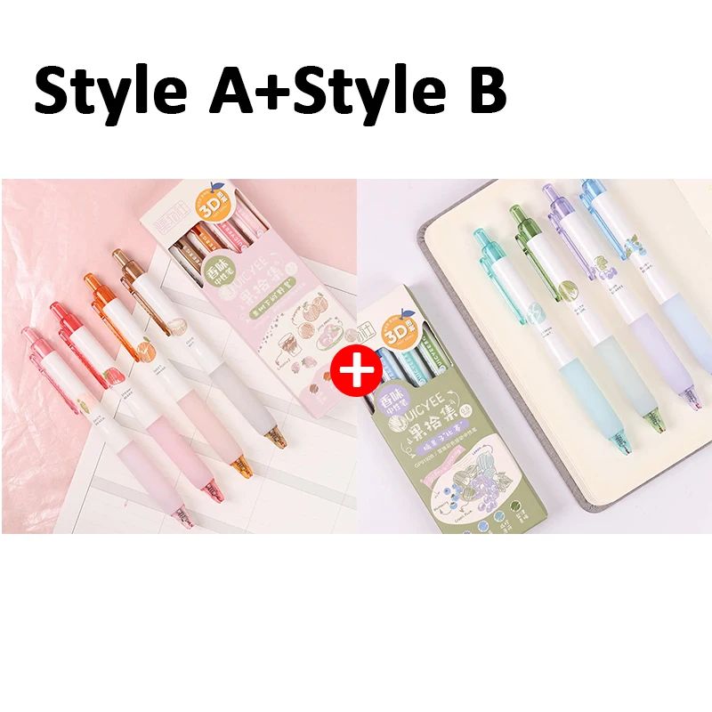 Fruit Scented 3D Gel Pens 05mm Smooth Writing Set 11