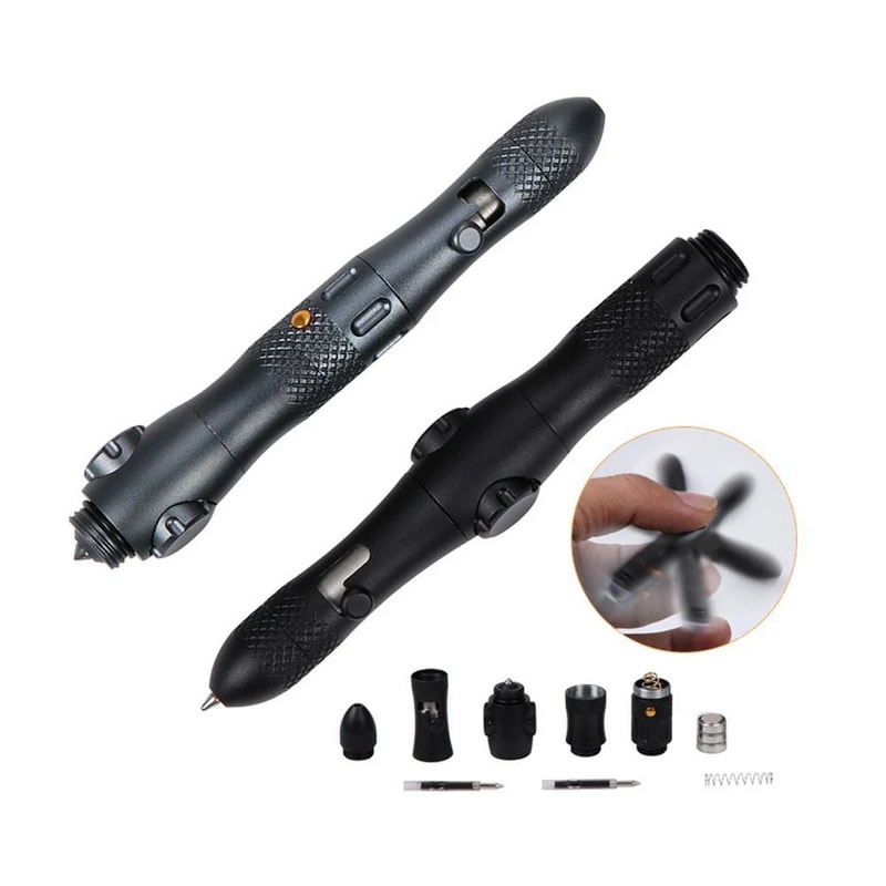 Multifunction Tactical Pen With Light And Spinner 6