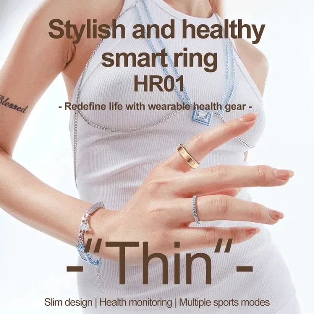 Smart Health Monitoring Ring Waterproof Fitness Tracker 4