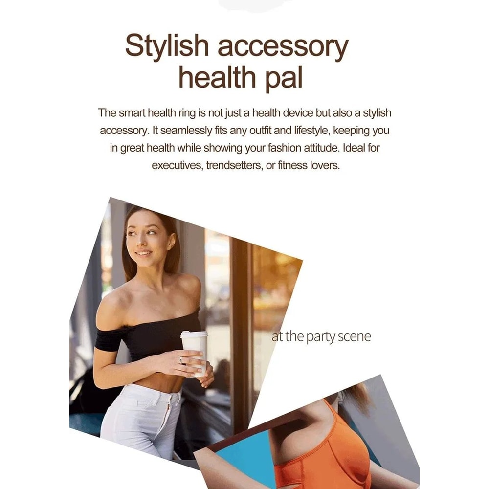 Smart Health Monitoring Ring Waterproof Fitness Tracker 11