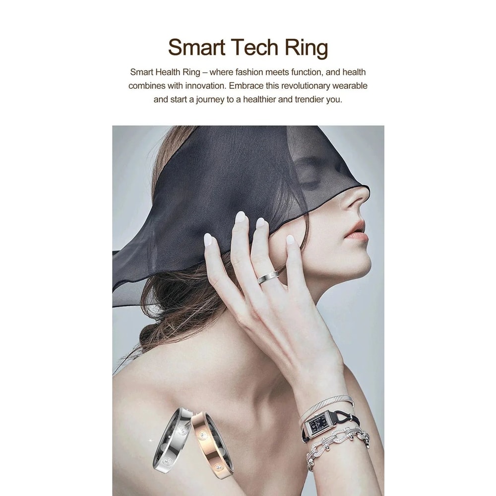 Smart Health Monitoring Ring Waterproof Fitness Tracker 15