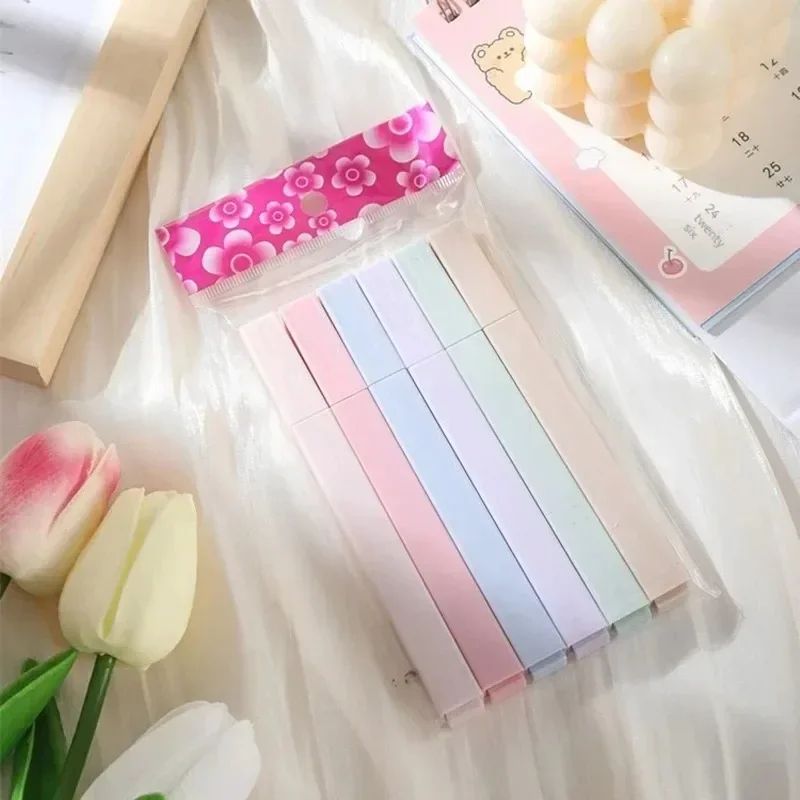 6 Piece Pastel Highlighter Set Cute Kawaii Markers 3