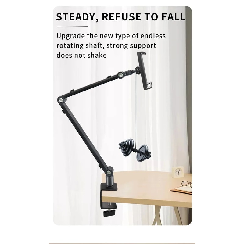 360 Rotating Aluminum Tablet And Monitor Stand Arm 8