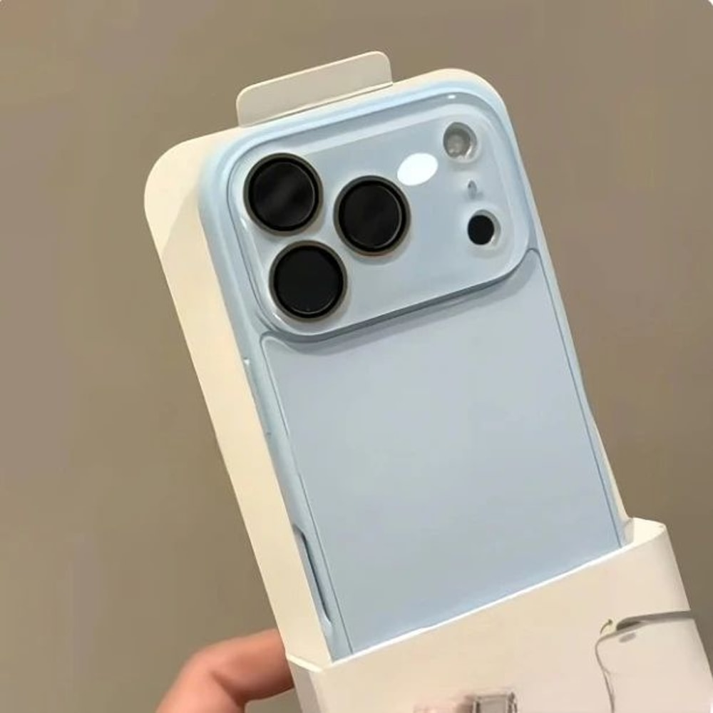 Candy Color Tempered Glass IPhone Case With Camera Protection 9