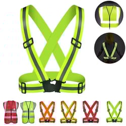 adjustable reflective safety vest for running and outdoor use