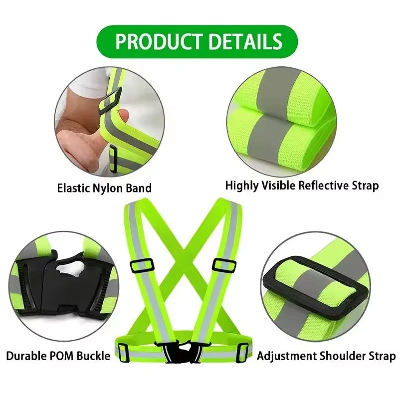 Adjustable Reflective Safety Vest For Running And Outdoor Use 2