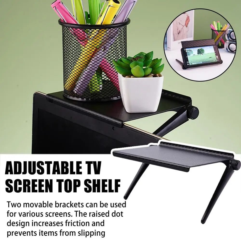 Adjustable TV Screen Top Shelf Organizer 10