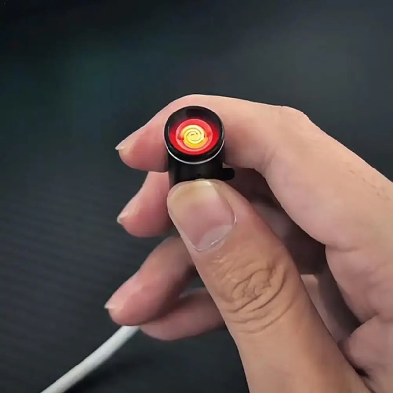 Mini Type C Electric Lighter Portable Keychain 0