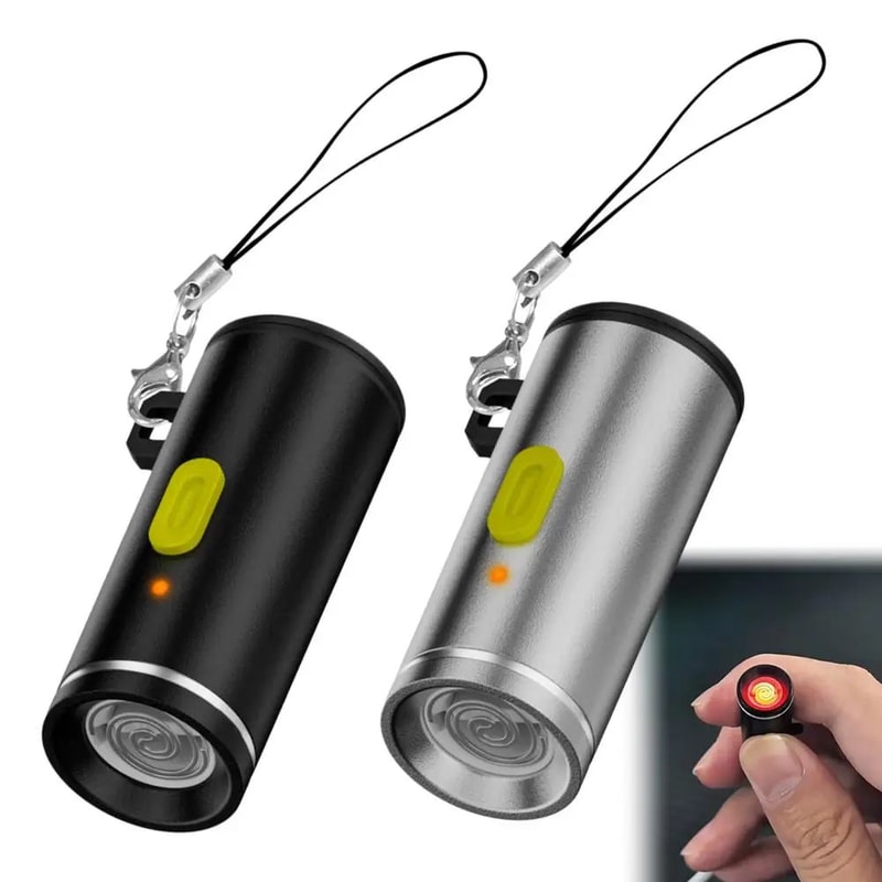 Mini Type C Electric Lighter Portable Keychain 2
