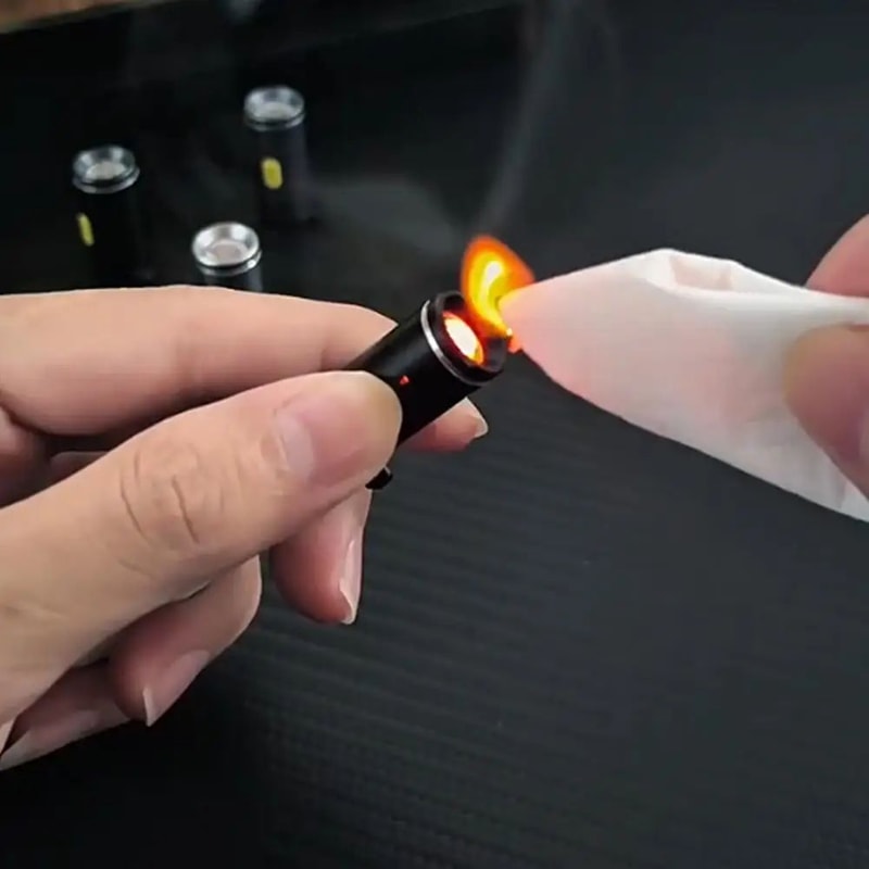 Mini Type C Electric Lighter Portable Keychain 7