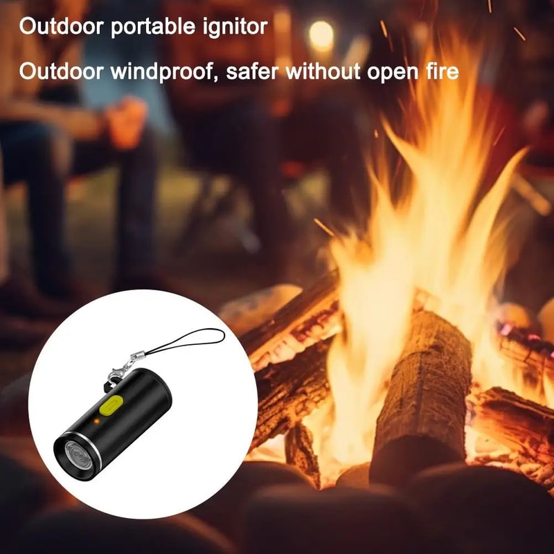 Mini Type C Electric Lighter Portable Keychain 9