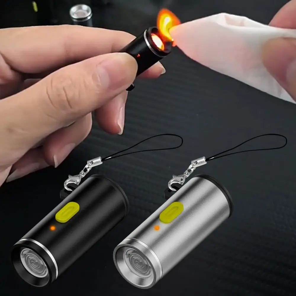 Mini Type C Electric Lighter Portable Keychain 10
