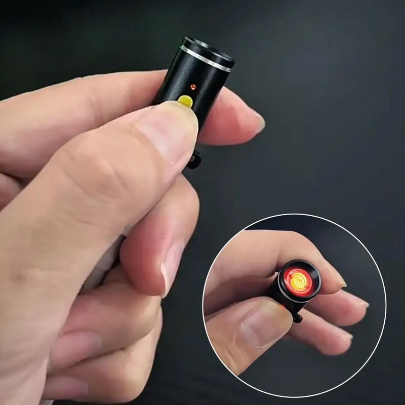 Mini Type C Electric Lighter Portable Keychain 12