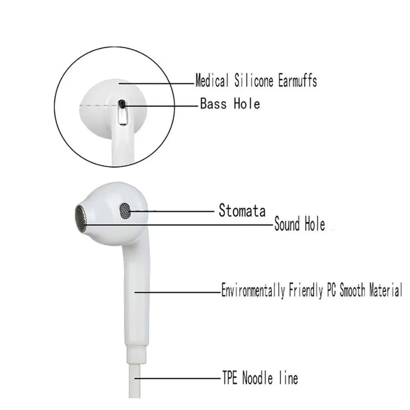 Wired In Ear Headphones With Mic 35mm Earphones 4