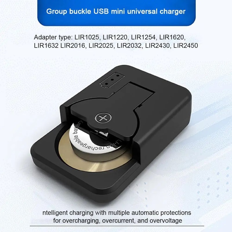 USB C Rechargeable Coin Button Battery Set 1