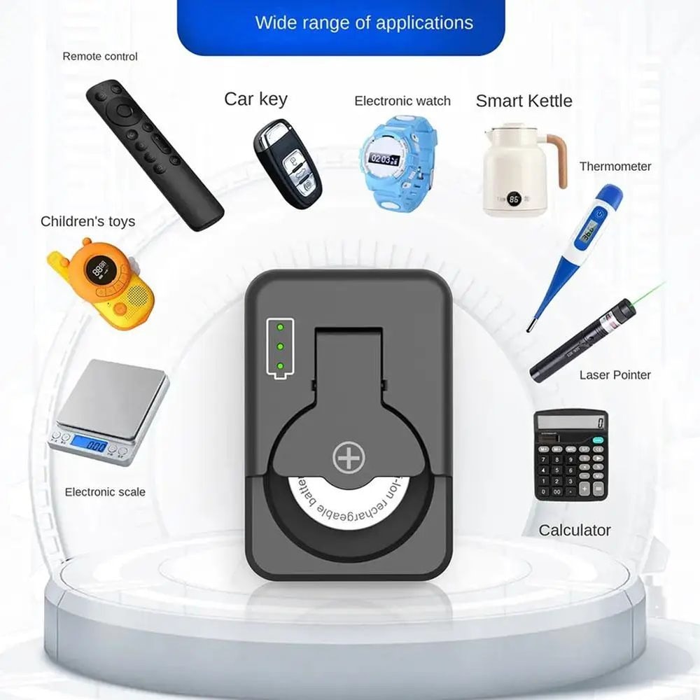 USB C Rechargeable Coin Button Battery Set 4