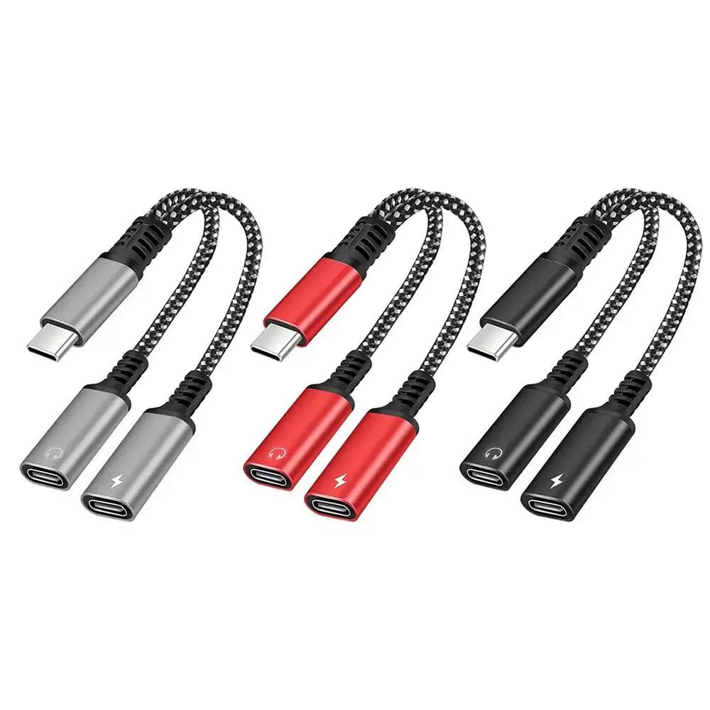 USB C Splitter Audio And Charging Adapter 2 In 1 3