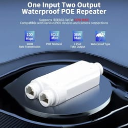 ip66 waterproof 2 port poe extender repeater