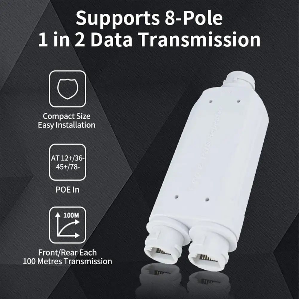 IP66 Waterproof 2 Port PoE Extender Repeater 6
