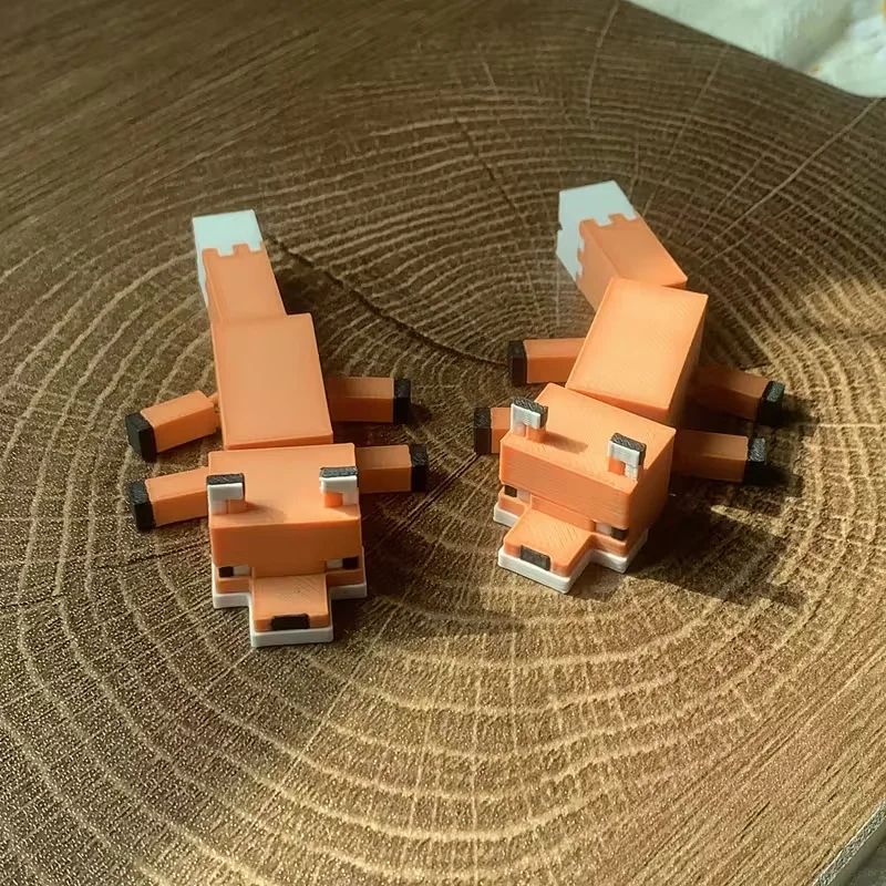 3D Pixel Fox Decorative Figurine 6