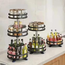 360 degree rotating spice organizer rack