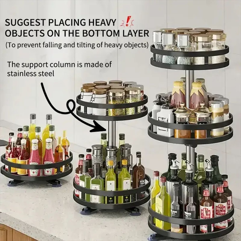 360 Degree Rotating Spice Organizer Rack 11