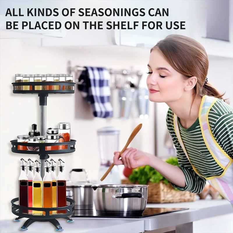 360 Degree Rotating Spice Organizer Rack 13