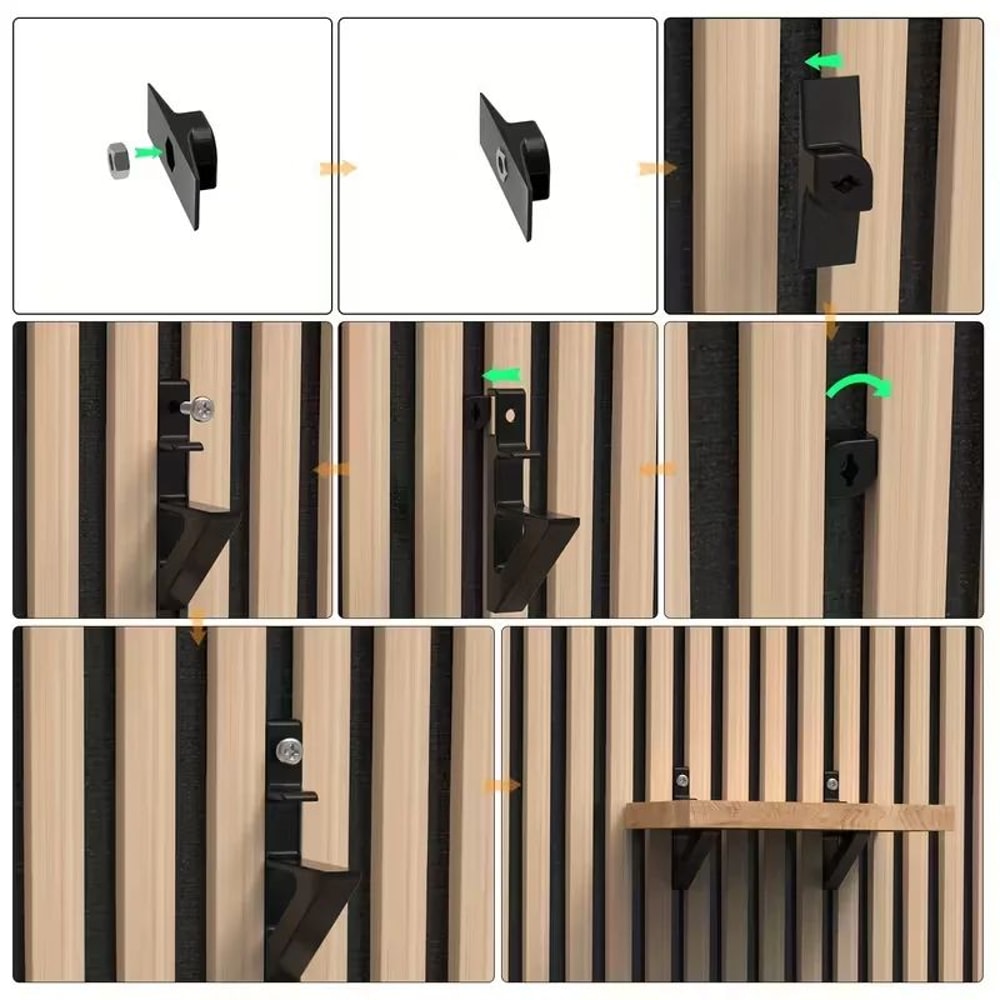 No Drill Acoustic Panel Bracket Set 2pcs 4